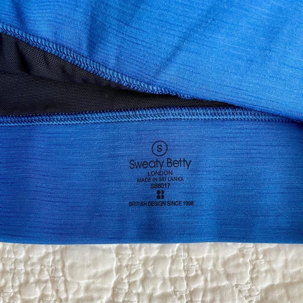 Sweaty Betty Yoga Bra Top Womens Size Small Blue Workout Pilates Running Sports